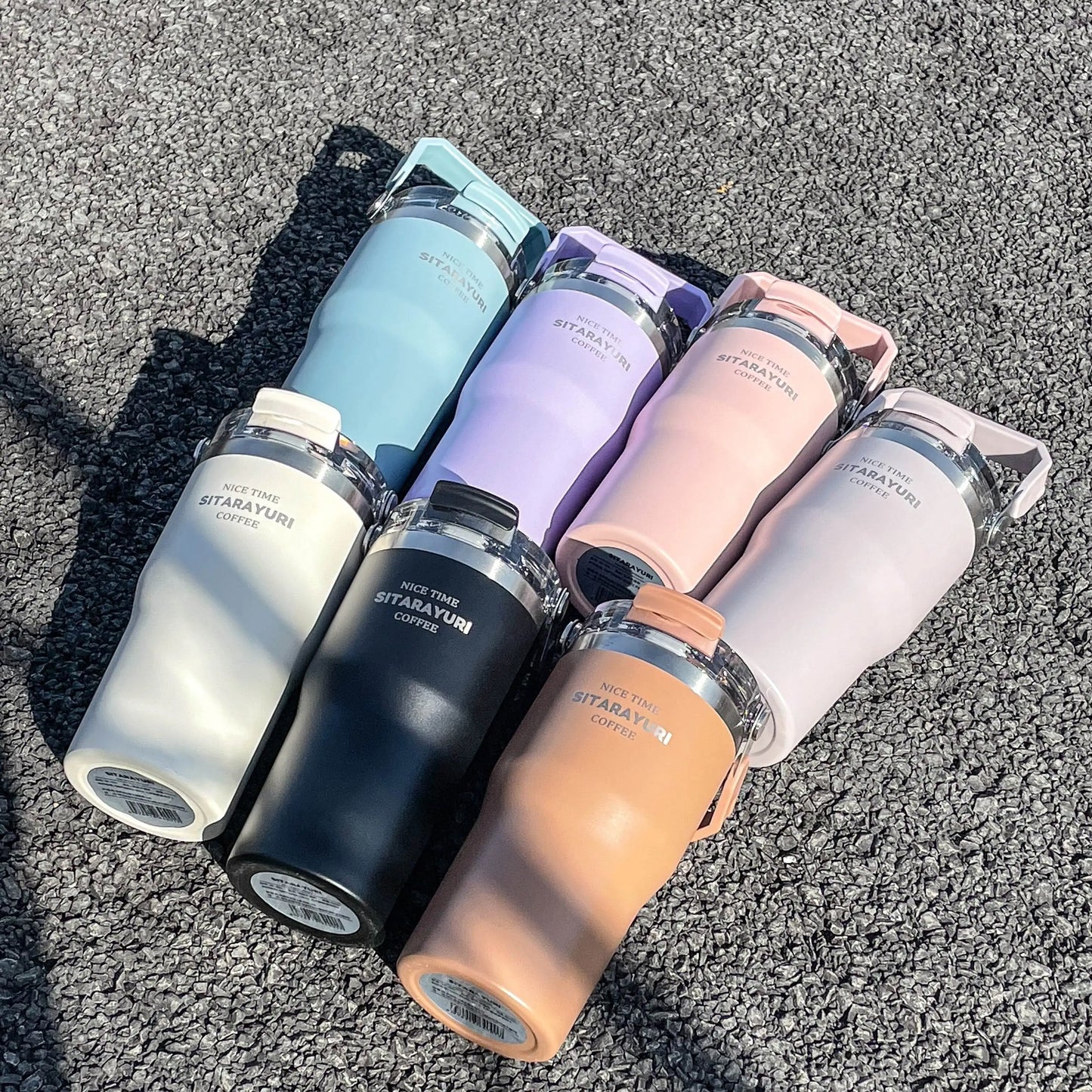 Drinking Coffee Water Cup With Straw